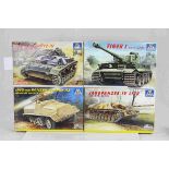 Four Italeri 1:35 Scale military vehicle model kits to include No.266 Jagdpanzer IV L/70 (Sd.Kfz.