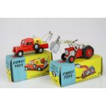 Two boxed Corgi diecast models to include 53 Massey Ferguson 65 Tractor with Shovel and 417 Land