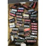 Collection of 50 OO gauge items of rolling stock, all wagons and trucks to include Dapol,