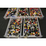 Lego - Approx 2kg Wedge & Wing Plates cut offs & curved, assorted sizes, ages & colours including