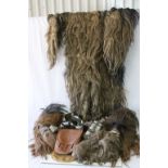 Collection of Star Wars Wookie costumes to include 2 x Chewbacca head pieces and accessories etc