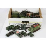 24 Play worn diecast military models to include mainly Dinky examples featuring 688 Field