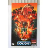 Retro Gaming - Nintendo / Ocean Jurassic Park game advertisement 122cm x 72cm 9damaged to 20cm are