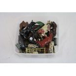 Collection of vintage play wirn Britains farm animals , figures and accessories plus a hippo and