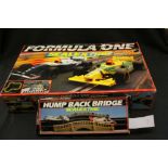 Two boxed Scalextric to include Formula One mega sound featuring 2 x slot cars, 2 x controllers,