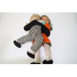 Mid 20th C Deans cloth dolls Dancing The Tango