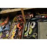 Ten various Scalextric sets containing only track