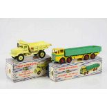 Two boxed Dinky Supertoys to include 934 Leyland Octopus Wagon in green and yellow with red hubs and