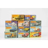 11 boxed Matchbox 75 Series diecast models to include no's. 28 Stoat, 26 Cable Truck, 25 Audi