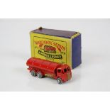 Boxed Matchbox Lesney No 11 ESSO Tanker in red (gd witn one side flap missing to box)