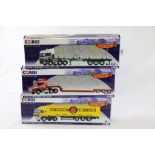 Three boxed 1:50 Corgi Hauliers of Renown ltd edn diecast models to include CC13761 Scania R (Rear