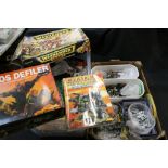 Large quantity of Games Workshop Warmmer plastic figures, both painted and unpainted, various