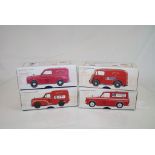 Four boxed 1:43 Corgi Royal Mail Van diecast models to include 1970 Morris Minor, 1963 Austin A35,