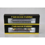 Two boxed Graham Farish N gauge locomotives to include 371168 Class 37/5 Railfreight red stripe