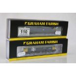 Two boxed Graham Farish locomotives to include 371828B Class 47 47096 BR Blue DCC 6 and 372244 Class