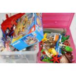 Large collection of Play Mobil to include circus, boxed 4233 Animal Trainer, airport airplane,