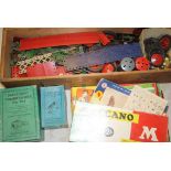 Quantity of vintage Meccano to include boxed electric motor No.6, boxed transformer no. T6a, boxed