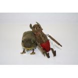 Two original Schuco metal clockwork toys to include US Zone German Frog and Mouse