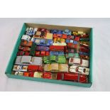 Over 40 play worn diecast models to include Corgi, Matchbox Lesney, Dinky Dublo etc