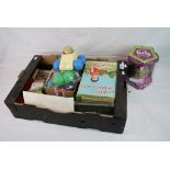 Group of vintage toys and books to include Weebles, boxed Furby, various card games etc