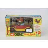Boxed Corgi Comics 808 Basil Brush and his car, diecast vg, box gd, with soundbox and tapes
