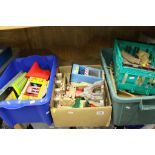 Large quantity of wooden model railway, accessories and trains, features boxed BigJigs Grand Central