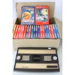 Retro Gaming - Mattel Electronics Intellivision console with 22 x boxed games featuring Bowling, PGA