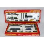 Two boxed Hornby OO gauge electric train sets to include R786 LNER Heavy Goods Set with locomotive