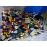 Quantity of Lego to include assorted bricks, plates, minifigures and boards etc, plus a quantity