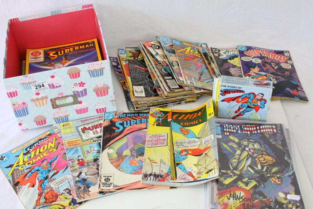 Collection of over 60 Comics featuring DC Superman, British 1988 DC London Editions No. 1-29, Turok,