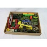 Collection of 25 vintage play worn diecast models to include Corgi, Dinky and Matchbox featuring