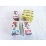 Nine boxed motors to include a trade pack of 6 unopened Gonio (Czech) and 3 x Elfin (Japan) all