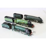 Three Hornby OO gauge locomotives with tenders to include Mallard 60022 4-6-2, Flying Scotsman