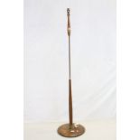 Mid 20th century Retro Teak and Gilt Metal Standard Lamp