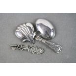 Two vintage silver hallmarked caddy spoons A/F.