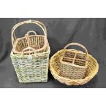 Collection of Five Vintage Wicker Baskets
