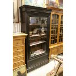 Antique Coramandel Rosewood veneerer glazed book case/display cabinet