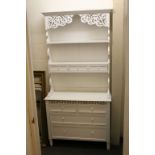 White Finished Dresser, 90cms wide x 188cms high