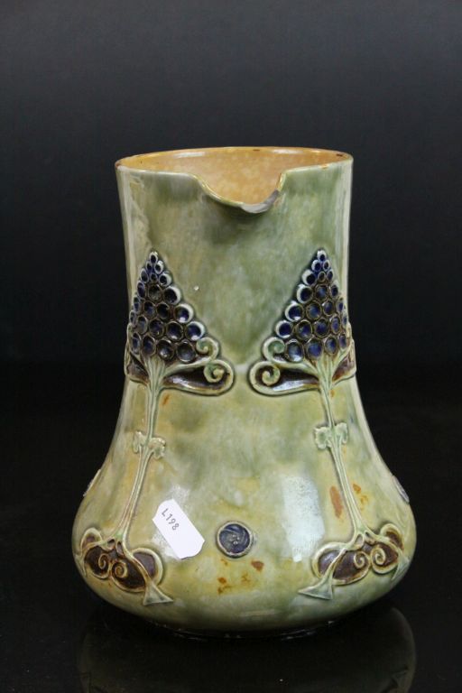 Royal Doulton Art Nouveau glazed Stoneware Jug, approx 18.5cm tall and numbered 3225 to base - Image 2 of 6