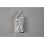 Silver Plated Vesta Case with Embossed Image of a Mermaid