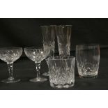 A quantity of glassware to include wine glasses, tumblers etc