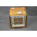 Westminster chime Enfield clock co London ltd mantel clock retailed by James Walker ltd with key and