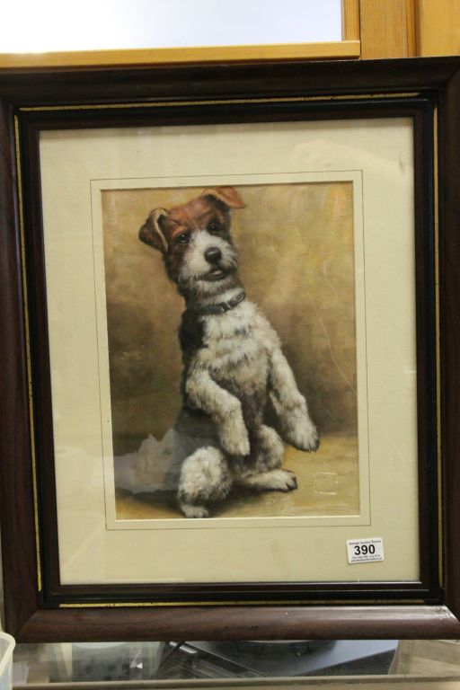 Oil painting study of a Jack Russell Terrier