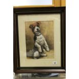 Oil painting study of a Jack Russell Terrier