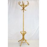 Beech Bentwood Cloak and Stick Stand, 198cms high