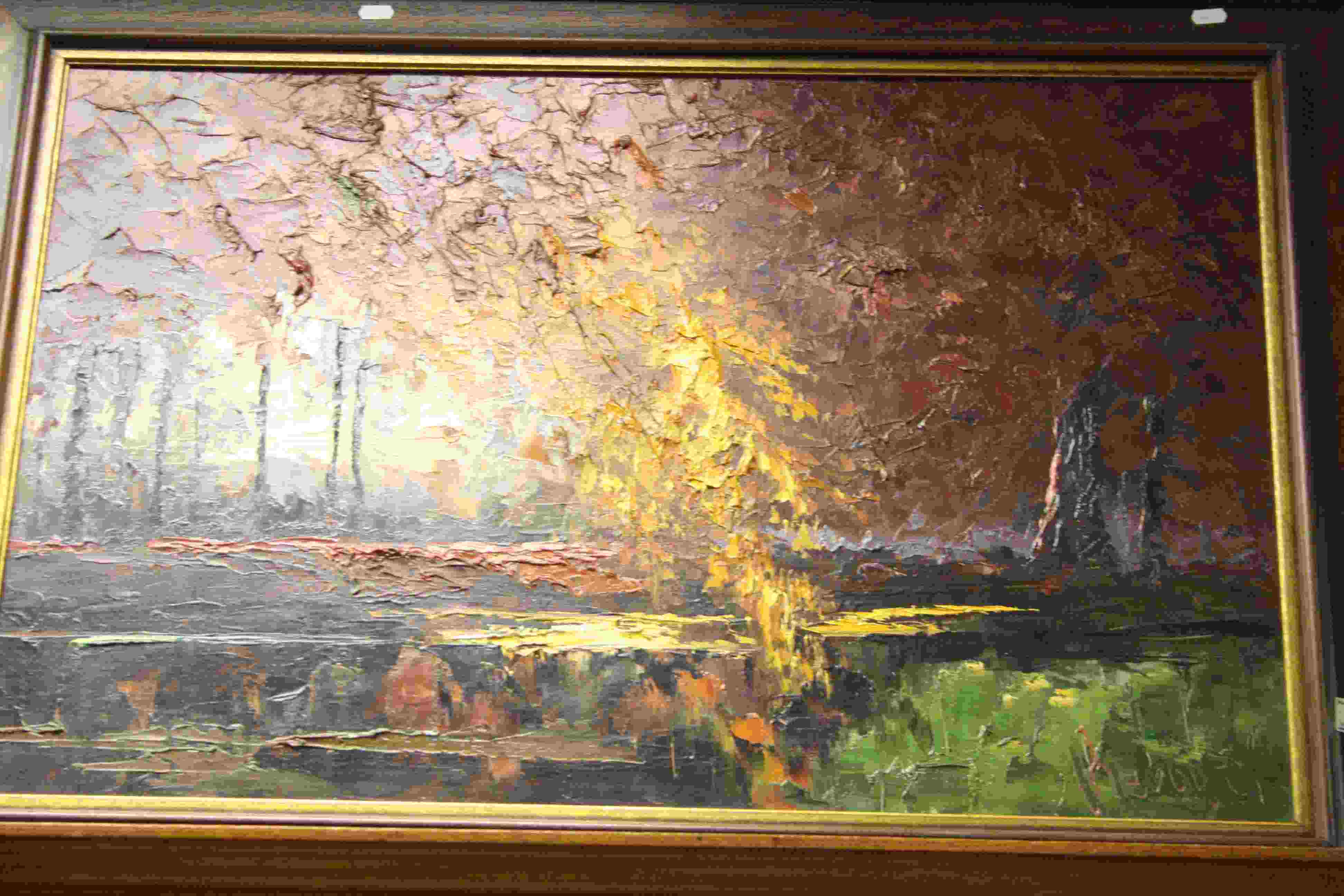 Jan Benort, Dutch Artist (1917 - 1996 ) Oil on Canvas of a Woodland Scene in Autumn, signed - Image 3 of 3