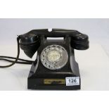 Vintage Black Bakelite Telephone, marked "The Reliance Telephone" to front