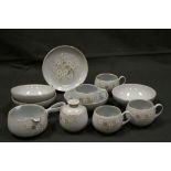 A Denby Reflections part dinner service to include cups and saucers plates etc.