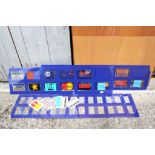Collection of vintage Perspex Credit Card signs and four related stickers, signs approx 141 x 37cm