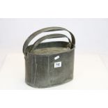 A vintage galvanised fishing live bait can.